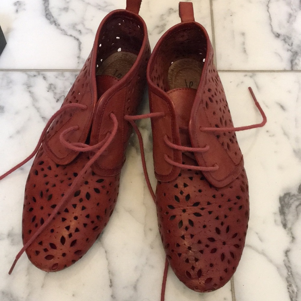 Sixty Seven Lazer Cut leather booties